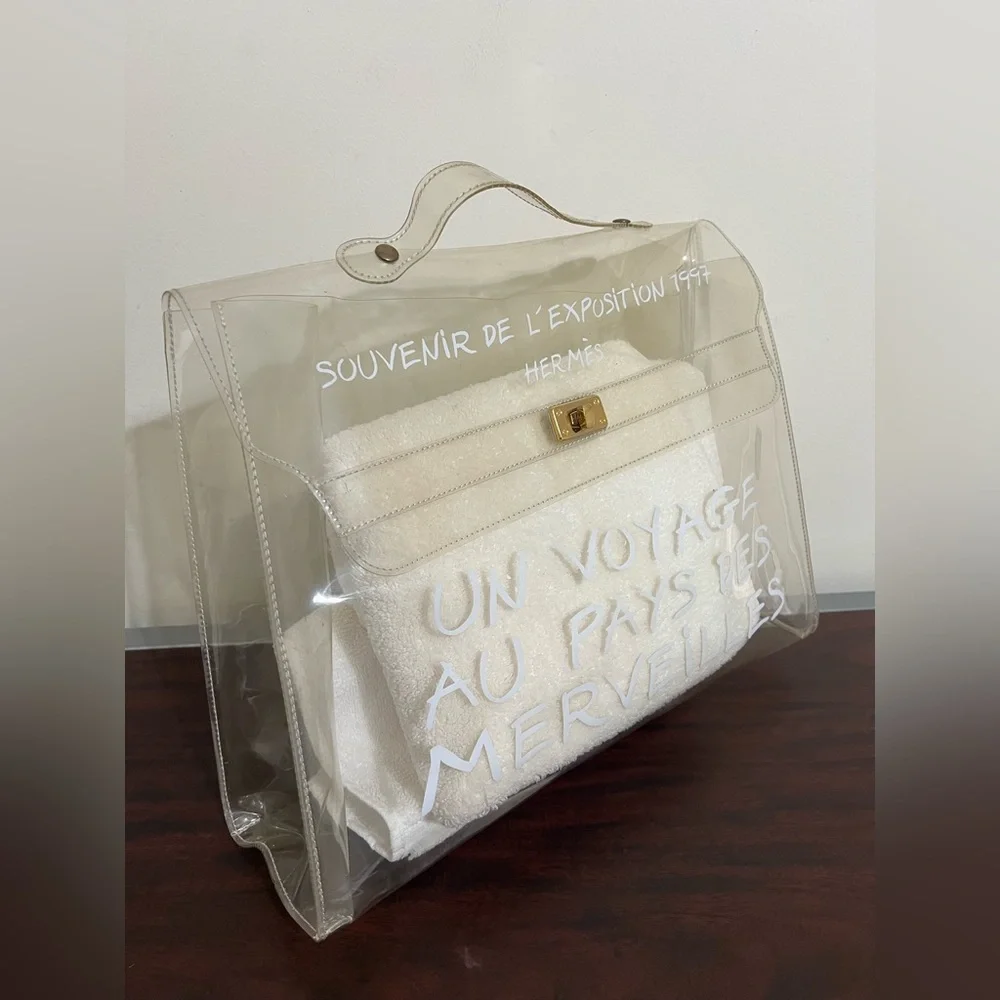 HERMES VINYL SOUVENIR KELLY TRANSPARENT PURSE - Picture 11 of 12